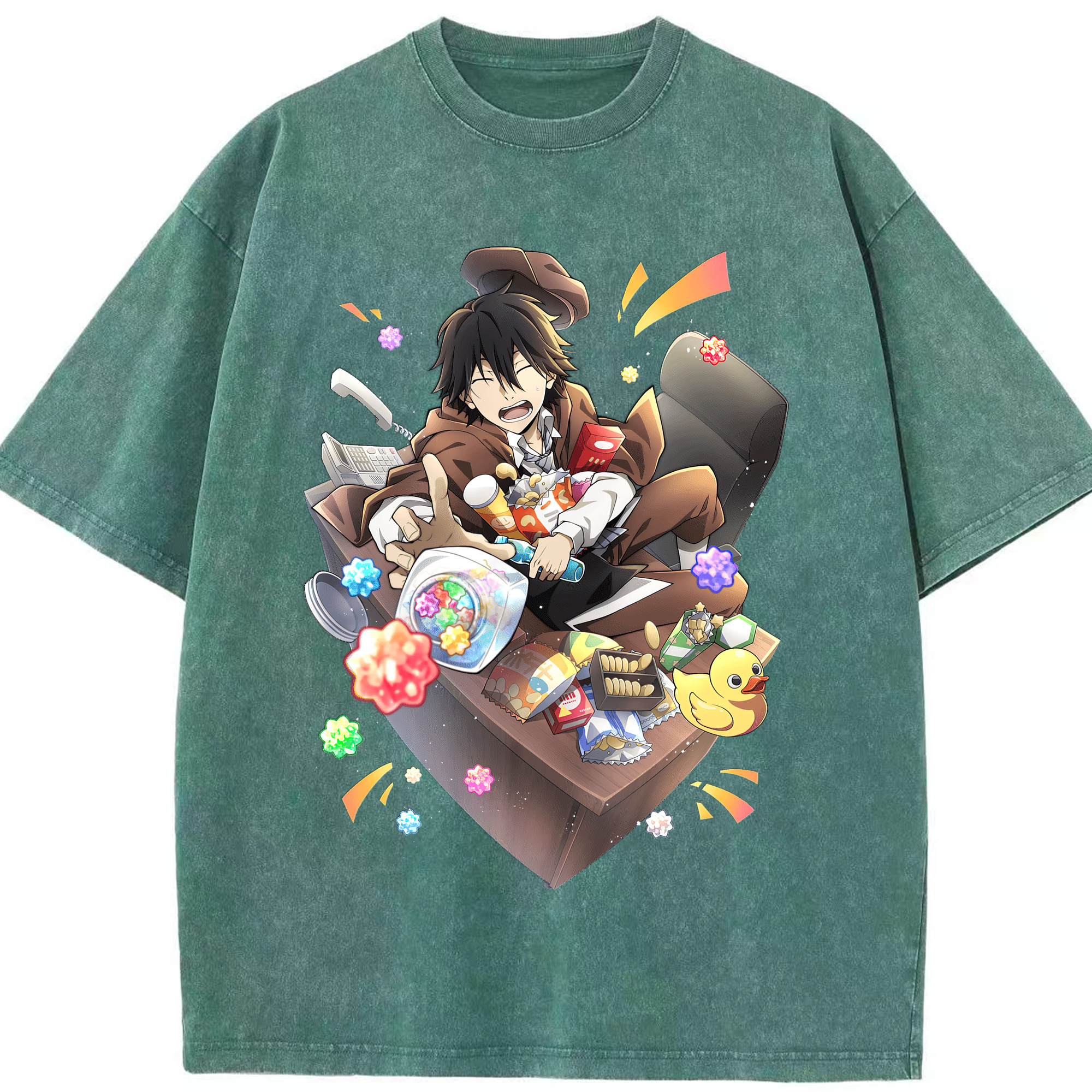 （画像用） 文豪ストレイドッグス Bungo Stray Dogs 綿100% ヴィンテージ風 半袖Tシャツ（フロントプリント）